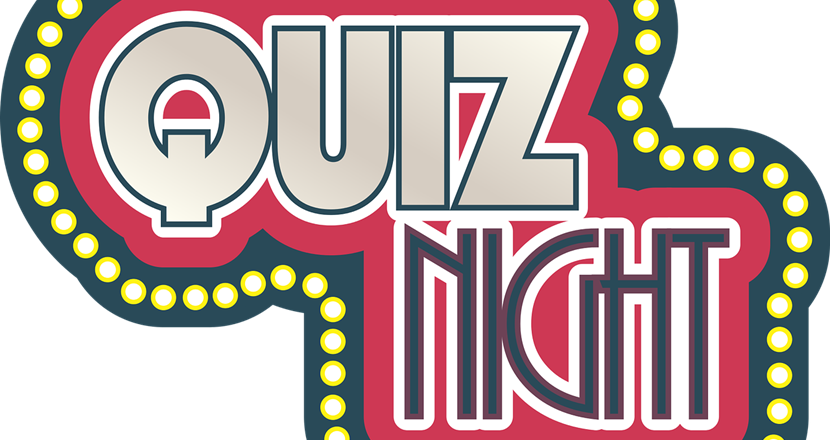 Quiz-night står på en skylt i tivolistil