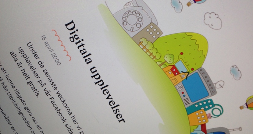 Foto av Neuro Stockholms sida Digitala upplevelser. Foto: Susanne Tågmark