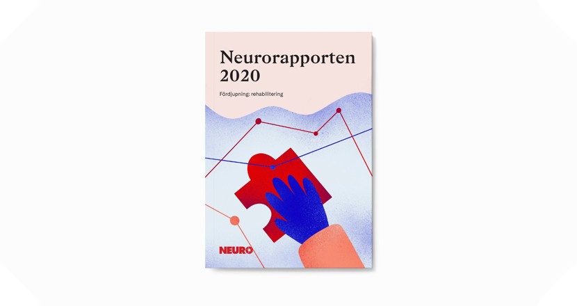 Framsidan på Neurorapporten 2020. Illustration.