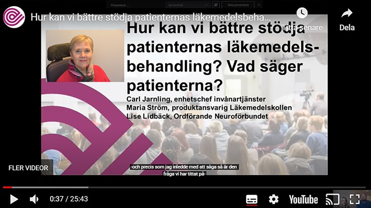 Video med Lise Lidbäck. Montagebild
