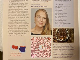 Jenny Höglund skriver om Neuros insamlingsarbete  i Reflex Magasin. Foto: Håkan Sjunnesson