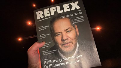 Stefan Einhorn pryder omslaget på Reflex Mafgasin nummer 4 2020. Foto: Elisabeth Ohlson Wallin