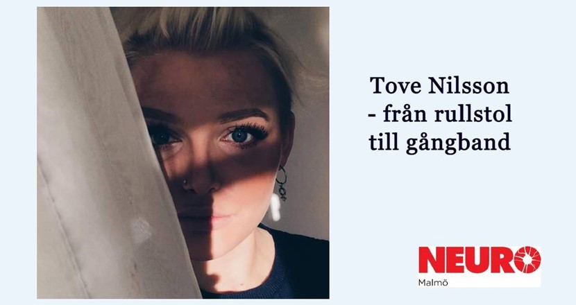 En bild på Tove Nilssons ansikte och texten 