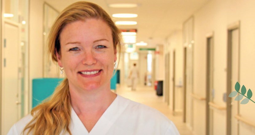 Anna Cunningham, MS-sjuksköterska på Centrum för neurologi vid Akademiskt Specialistcentrum. Bild fr. neuro.se.