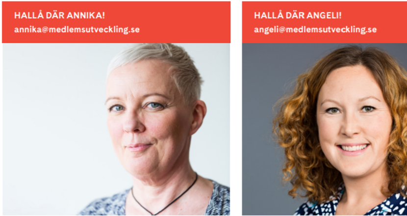 Porträttbilder på Annika och Angeli. Fotomontage.