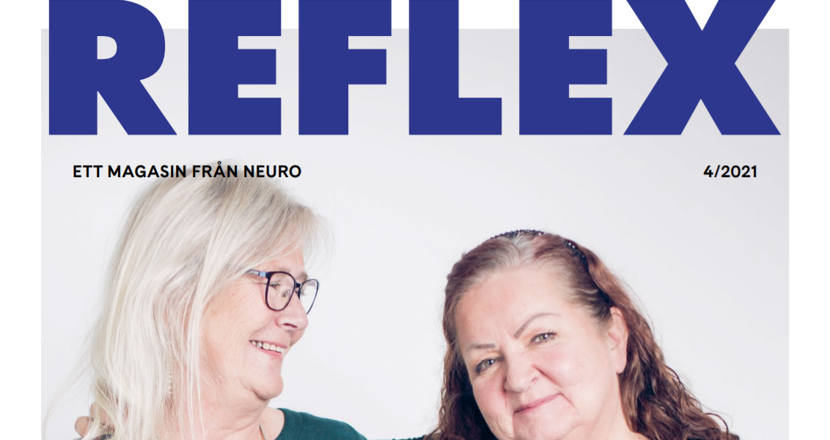 Ett halvt tidningsomslag med två kvinnor/medlemmar. Skärmdump.