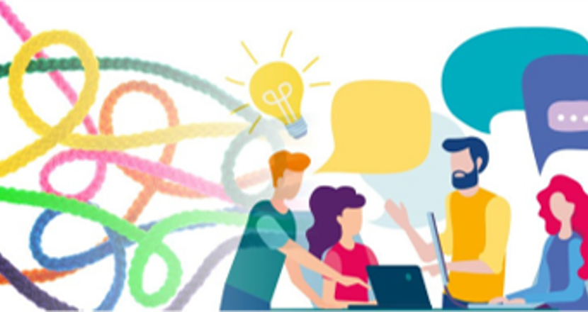 Bild på personer som träffas