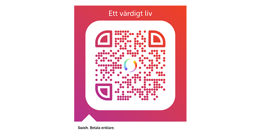 En QR kod för den som vill bidra till Neuros opinionsarbete. Skärmdump.