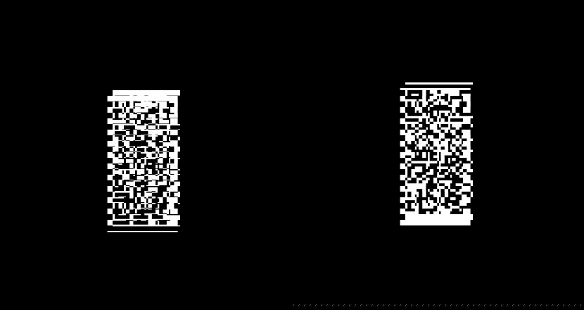 QR-kod på svart botten.