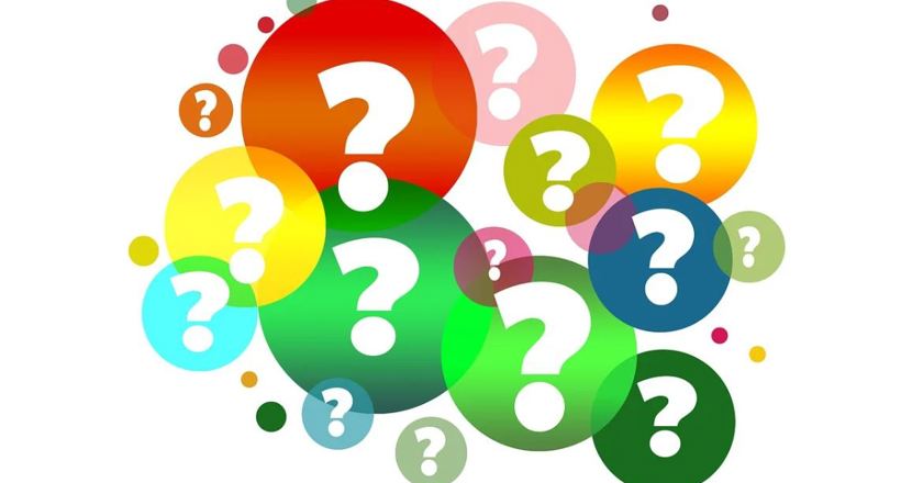 Frågetecken i olika färger