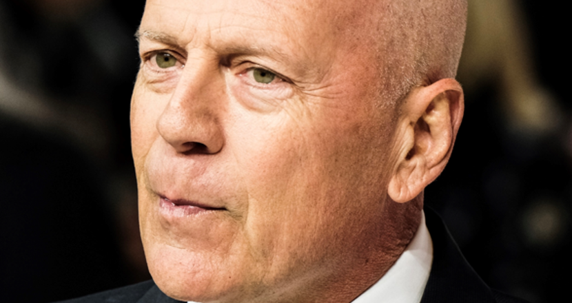 Porträtt på Bruce Willis. Foto.