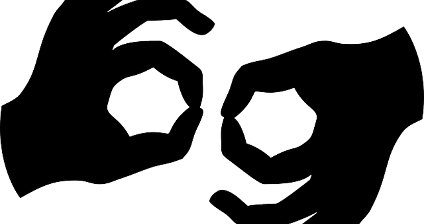 Två svarta händer som tecknar. Illustration.