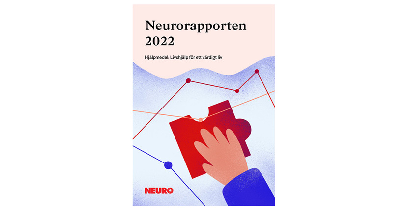 Framsidan på Neurorapporten 2022. Illustration.