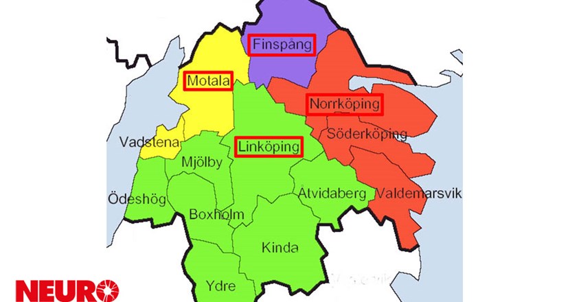 Karta på lokalföreningar i Östergötland