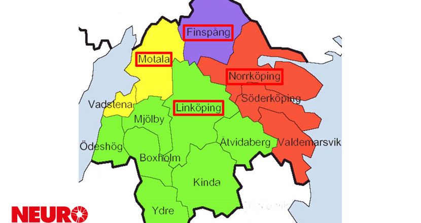 Karta på lokalföreningar i Östergötland