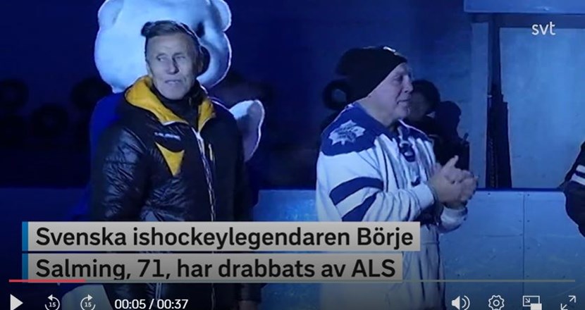Bildkollage från Svt sport där Börje Salming hyllas för sin hockeykarriär