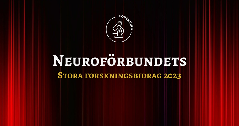 Ridå med texten: Neuroförbundets stora forskningsbidrag 2023.