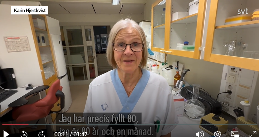 Karin i i labratoriet i svt video