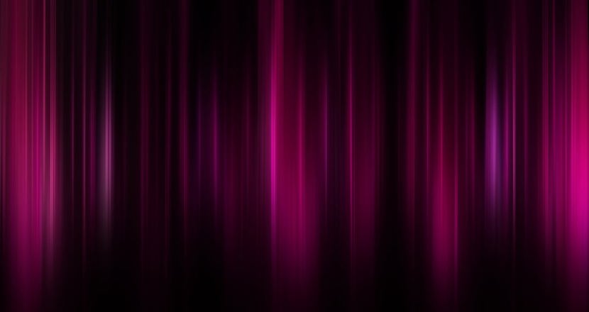 En röd-lila ridå på en teater, Foto.