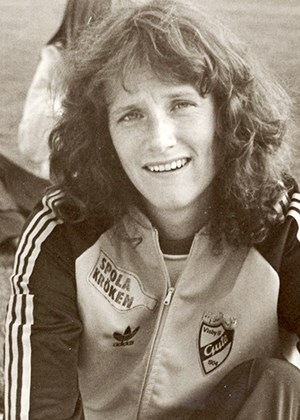 Ann-Ewa Karlsson under landslagsträning under 1970-talet