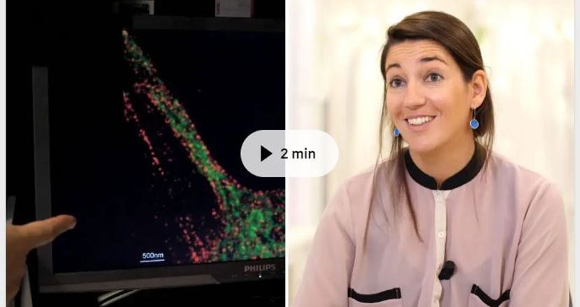 En mikroskopbild och en bild på Ilari Testa