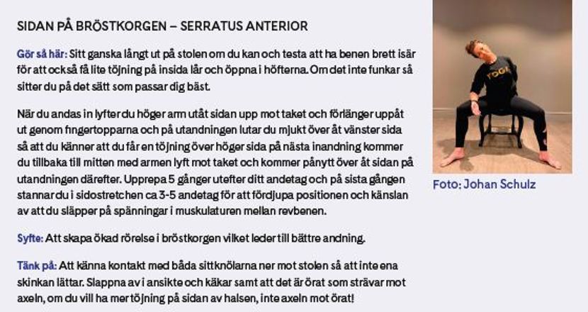 Yogaövning 1. Fakimil ut Reflex.