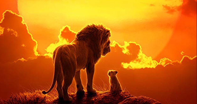 Filmposter från filmen The Lion King (Lejonkungen). Illustration. 