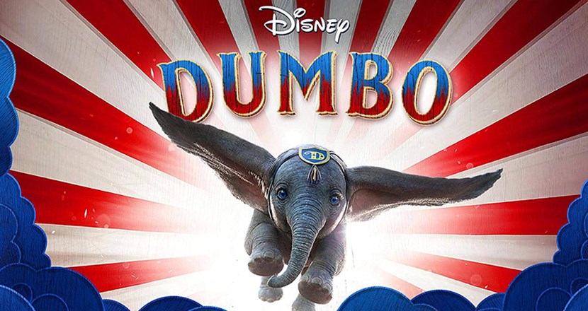 Filmposter från filmen Dumbo. Illustration. 