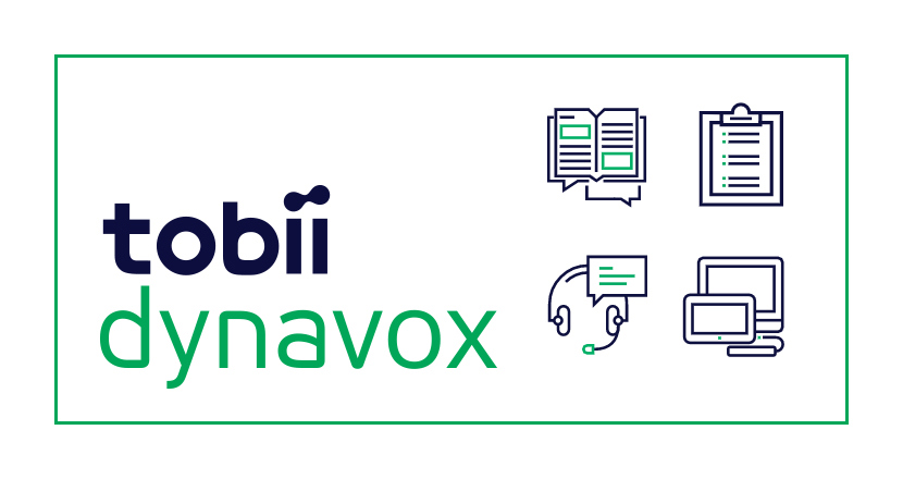 Logotyp tobii dynavox. Illustration. 