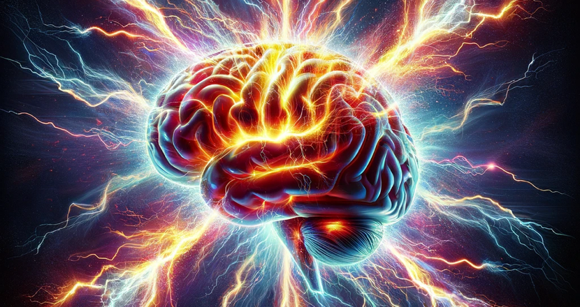 Hjärna som blixtrar