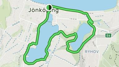 Munksjön – Rocksjön rundslinga karta