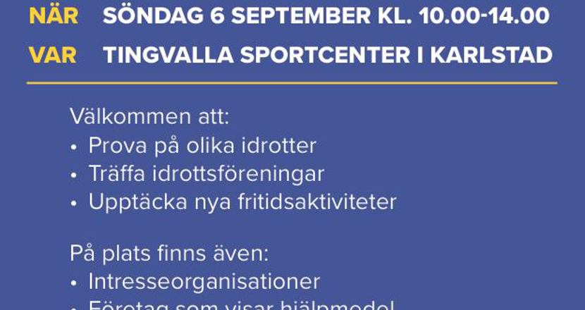 Ett blad med text till en inbjudan med blå bakgrund. PDF.
