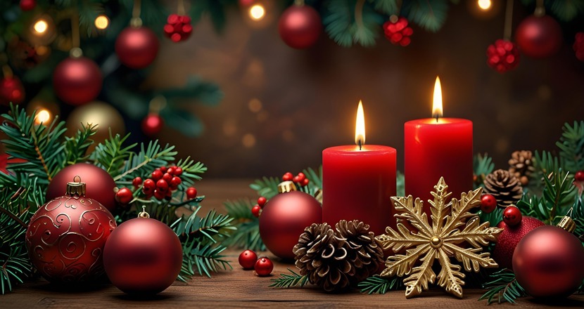 Julgranskulor och adventsljus