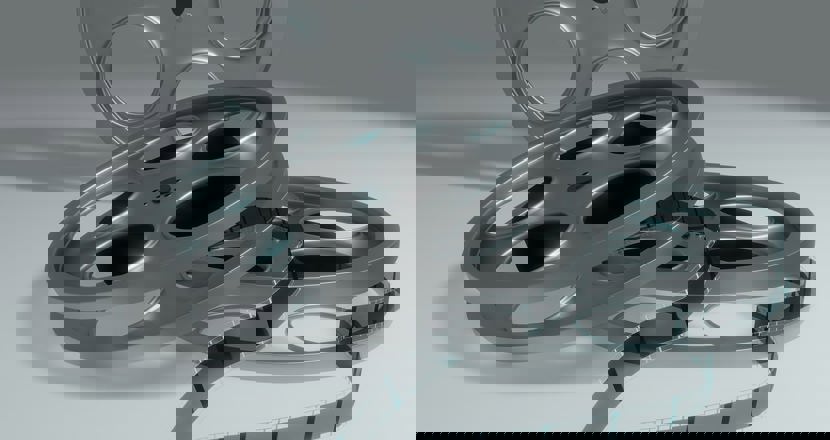 Tre filmrullar i en hög. Foto.